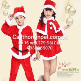 Bộ quần áo  Noel trẻ em từ 1 tuổi trở lên bằng nỉ