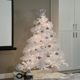 Cây thông trắng cao 1m5 đã trang trí (mẫu 27)